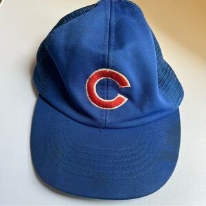 Vintage Chicago Cubs Sports Specialties Plain Logo Snapback Trucker Hat Cap MLB